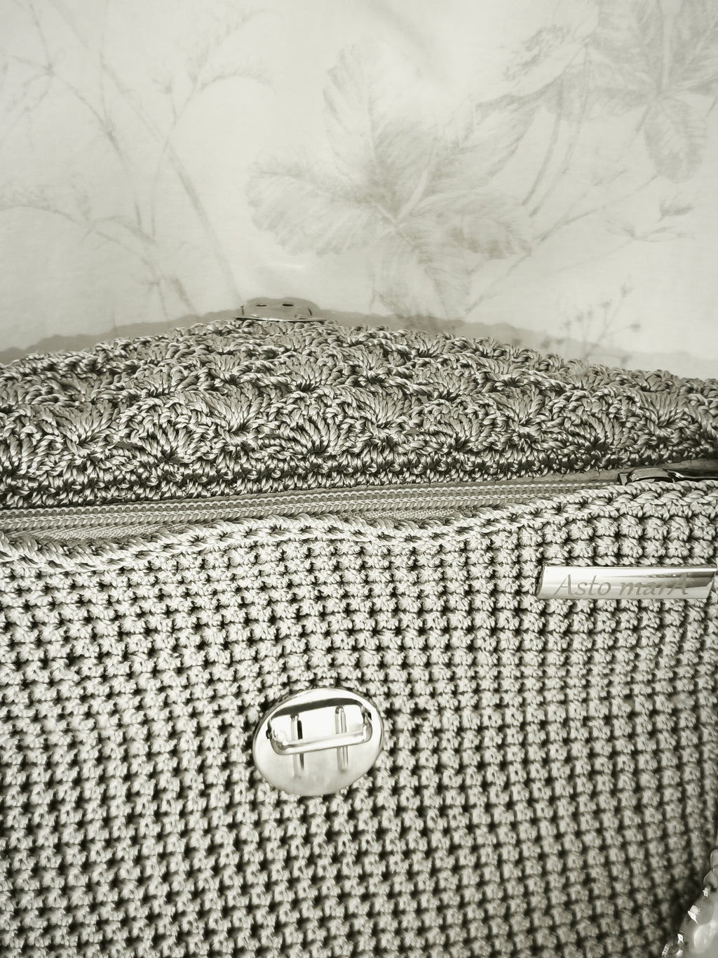 Silver h rose handbag