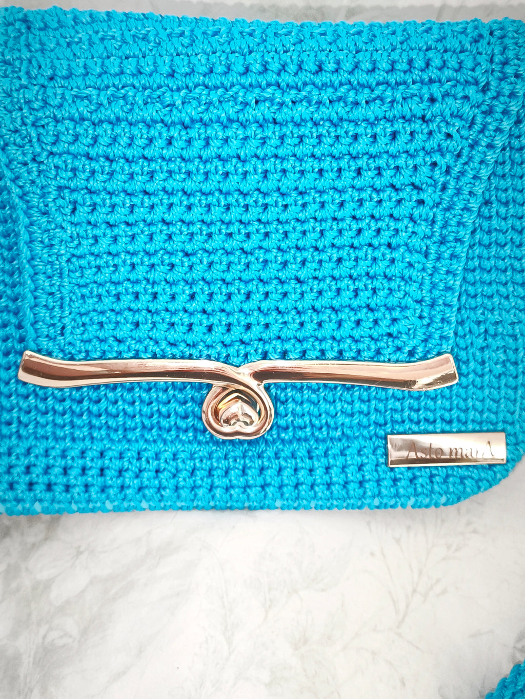 Small blue turquoise handbag clutch