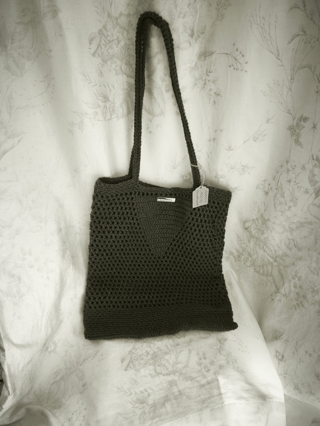 Charcoal grey shopper