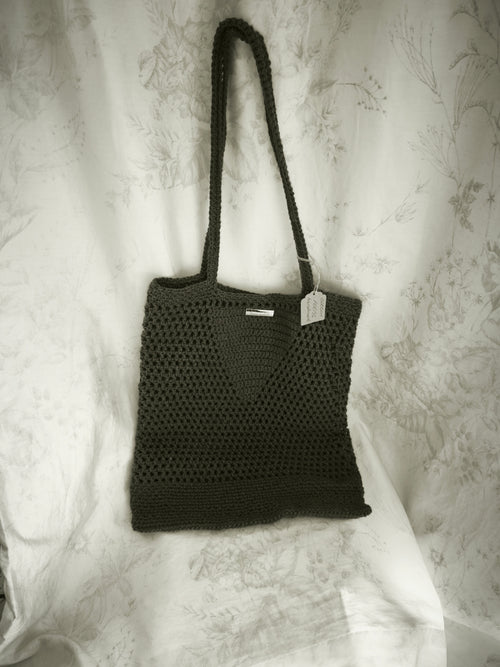 Charcoal grey shopper