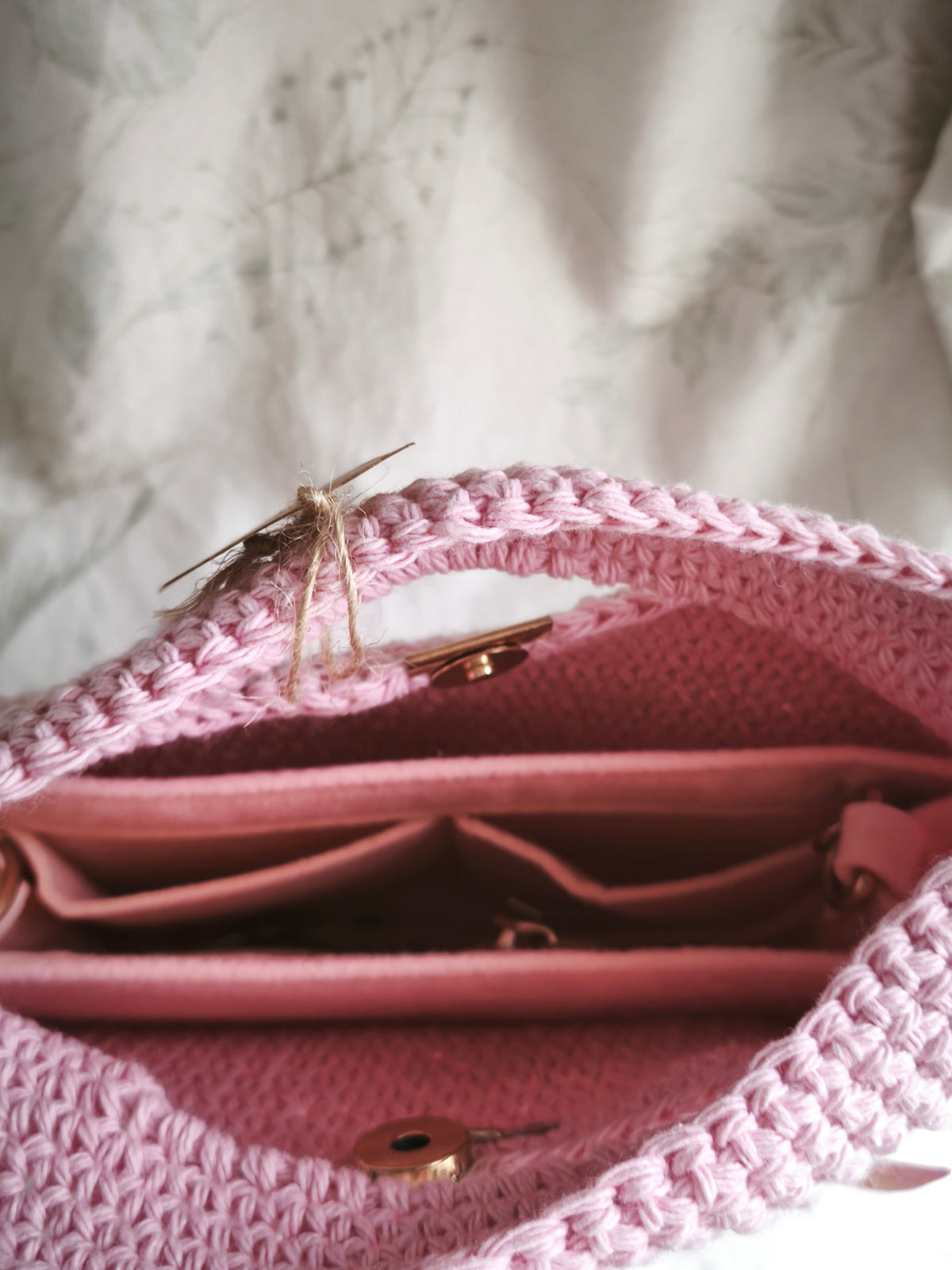Pink butterfly handbag small