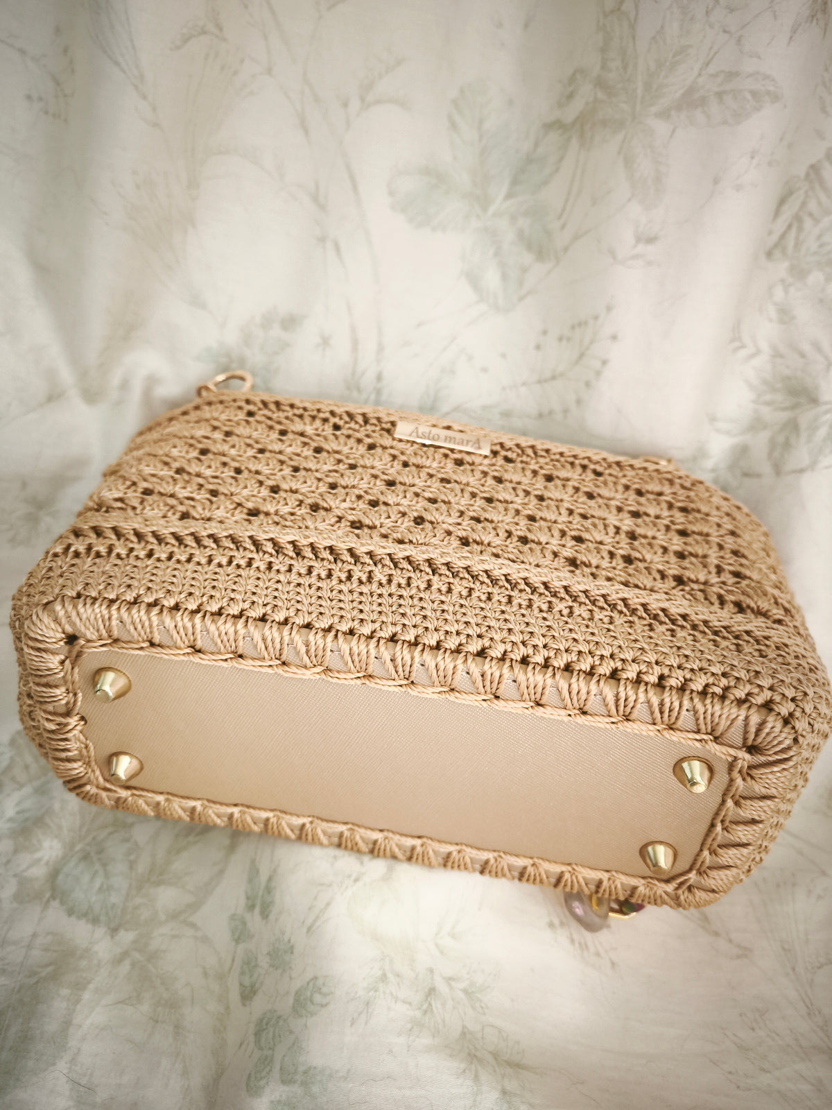 Gold shell handbag