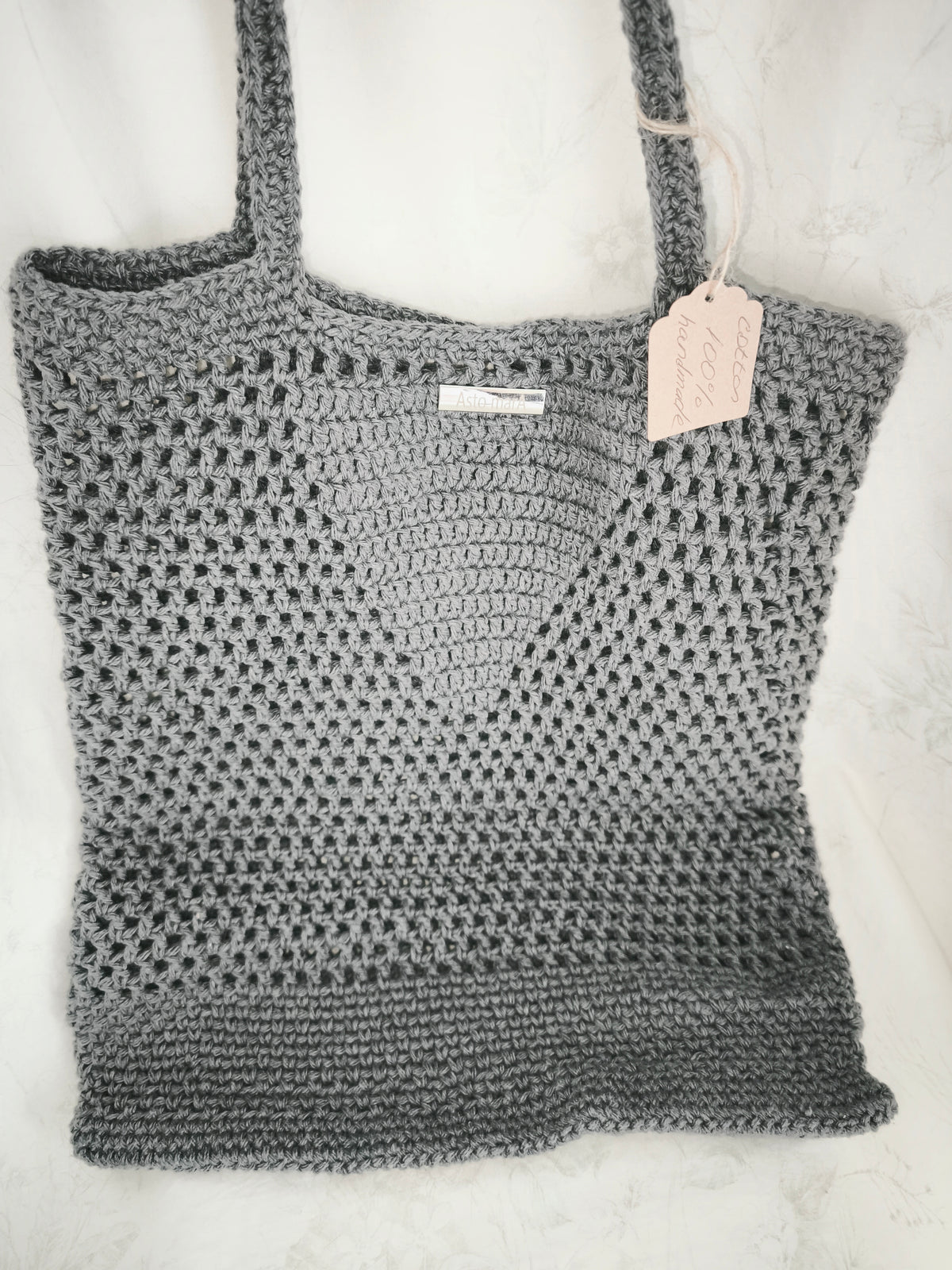 Charcoal grey shopper