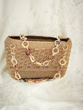 Gold shell handbag
