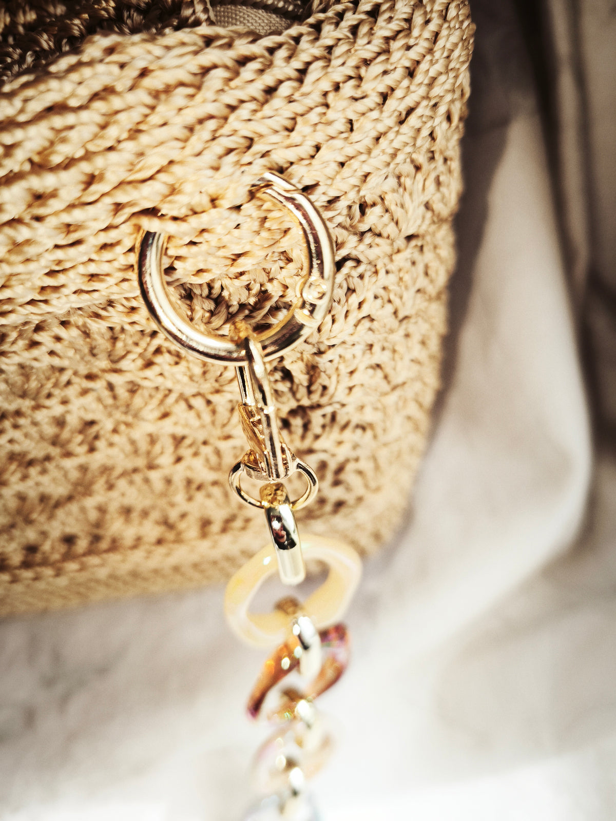 Gold shell handbag