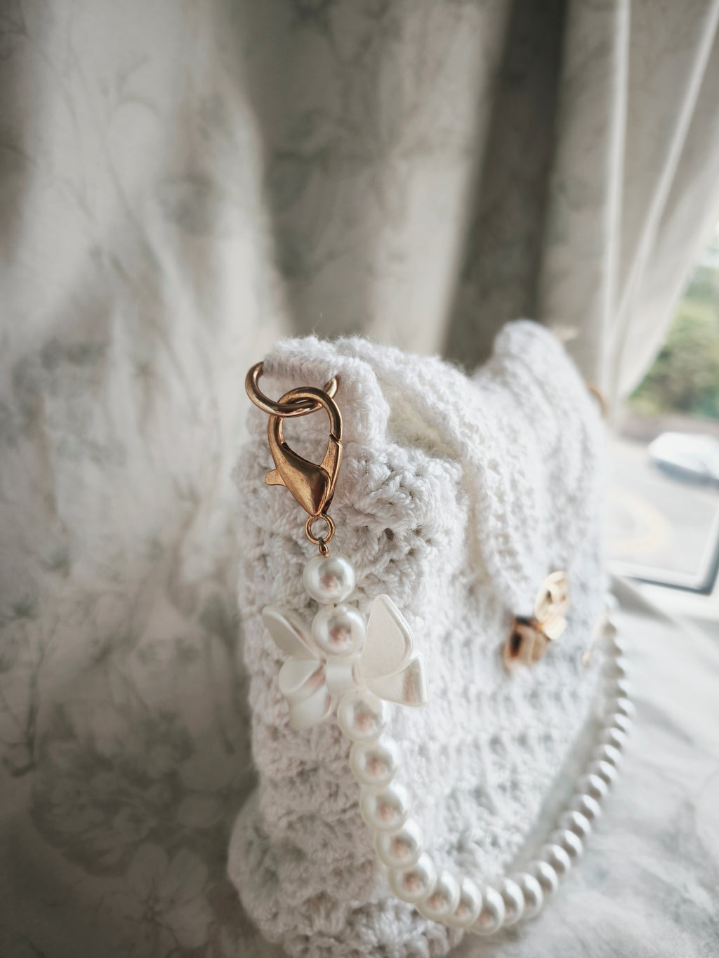 Small white handbag