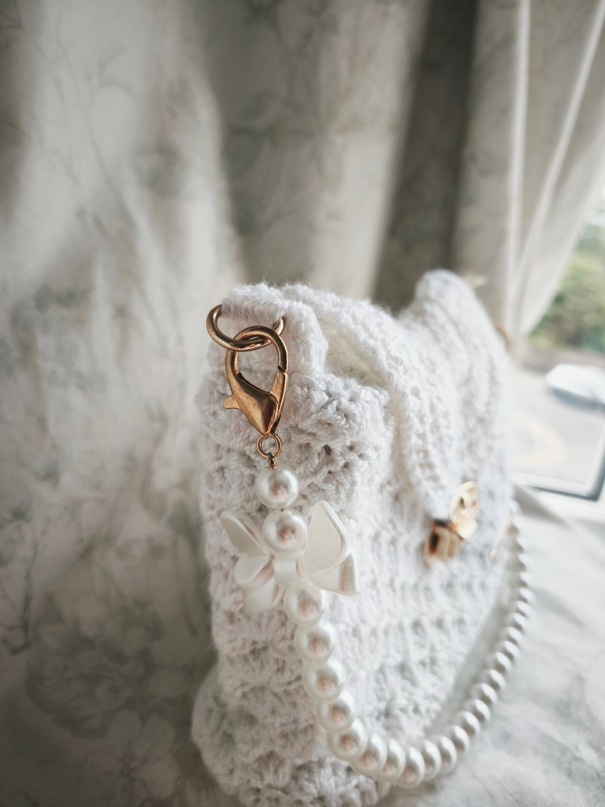 Small white handbag