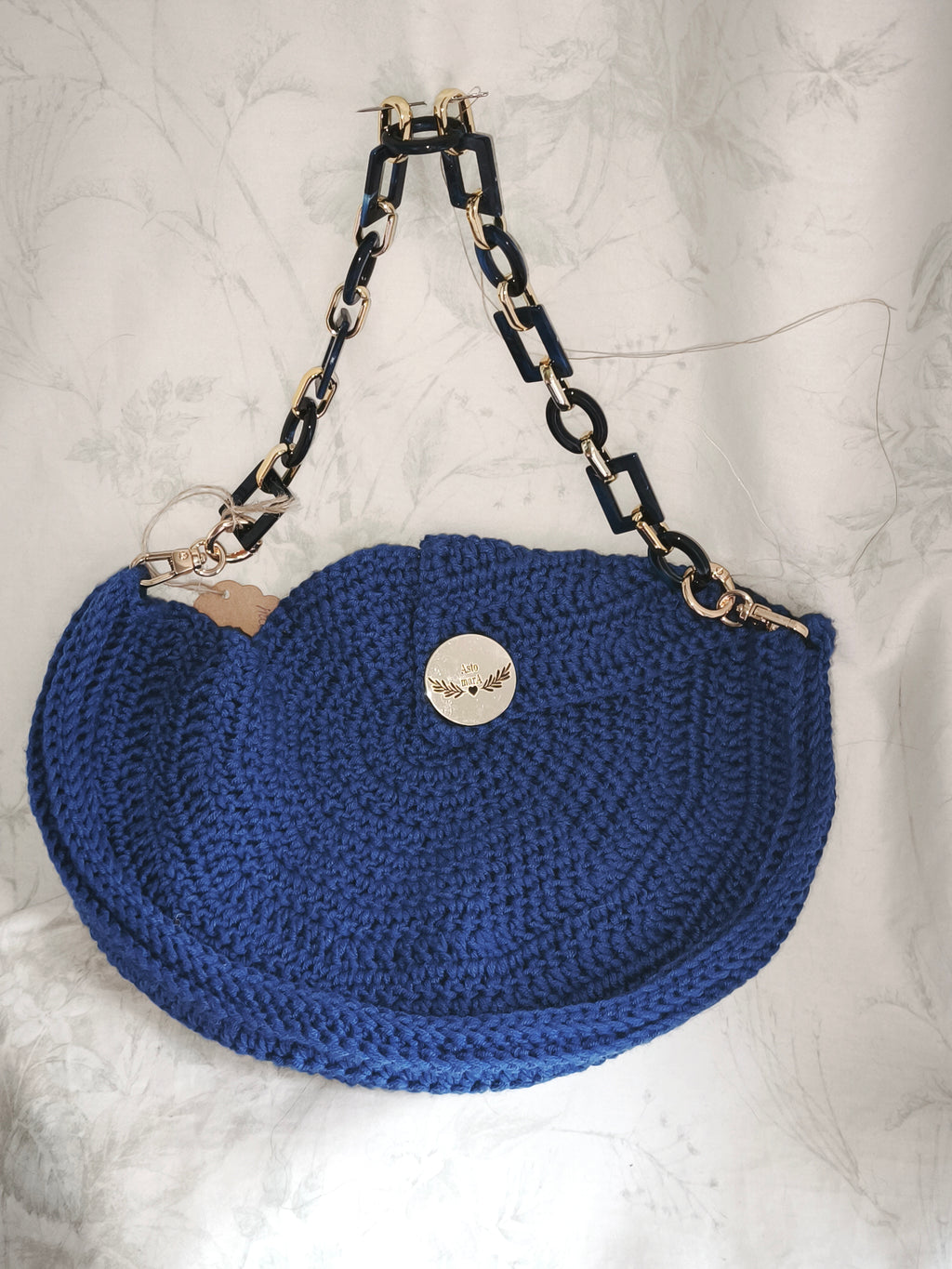 Small blue shoulder bag