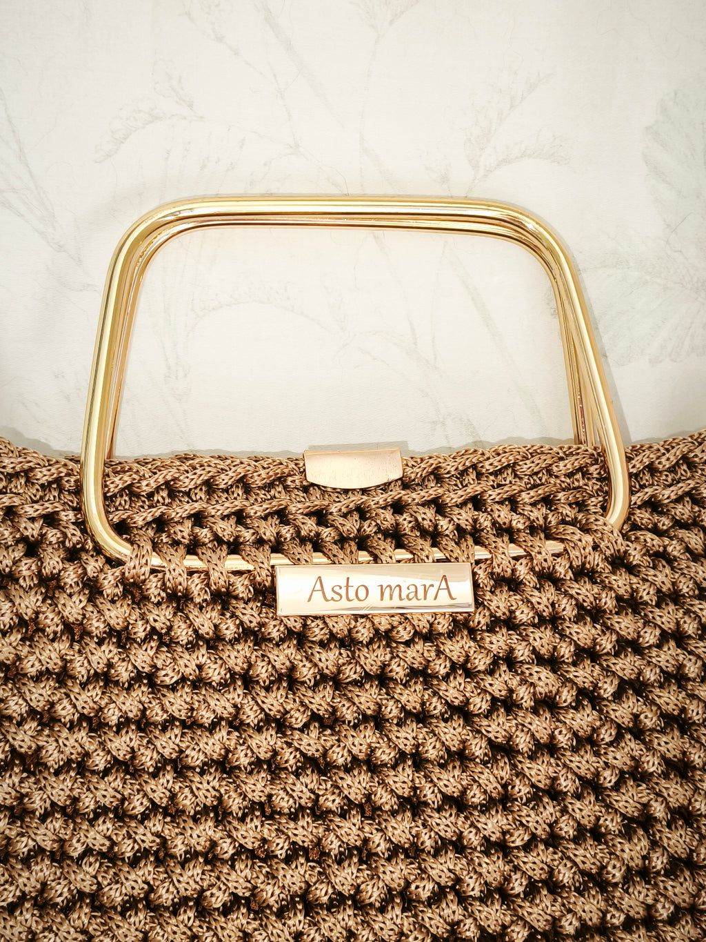 Small gold handle handbag