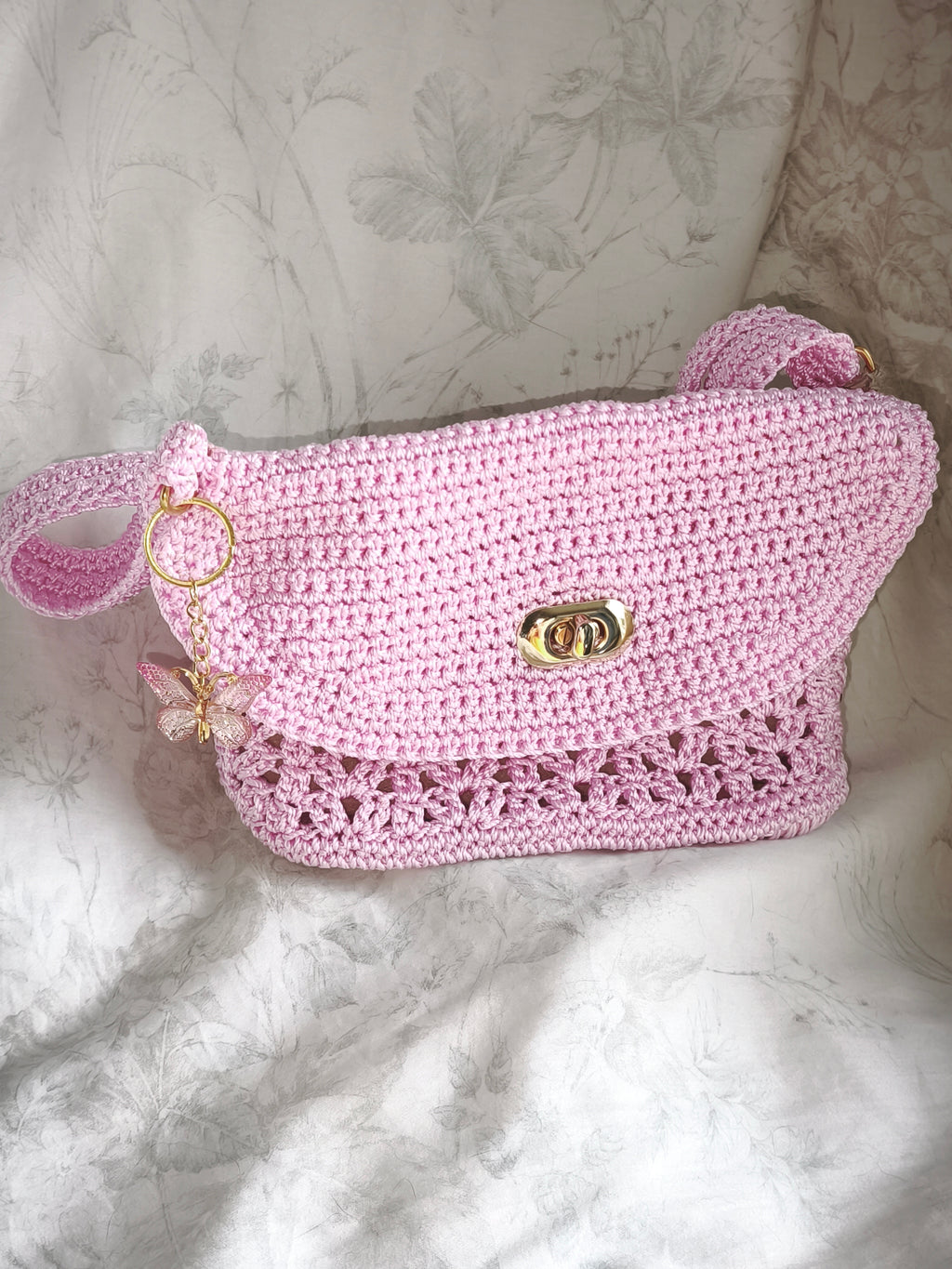 Small pink handbag