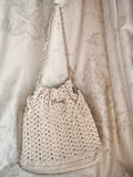Off white cotton handbag