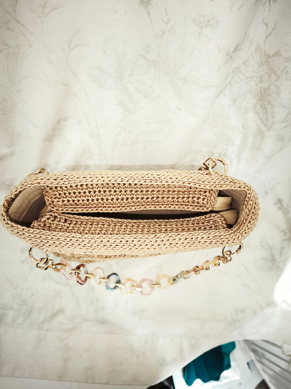 Gold shell handbag