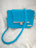 Small blue turquoise handbag clutch