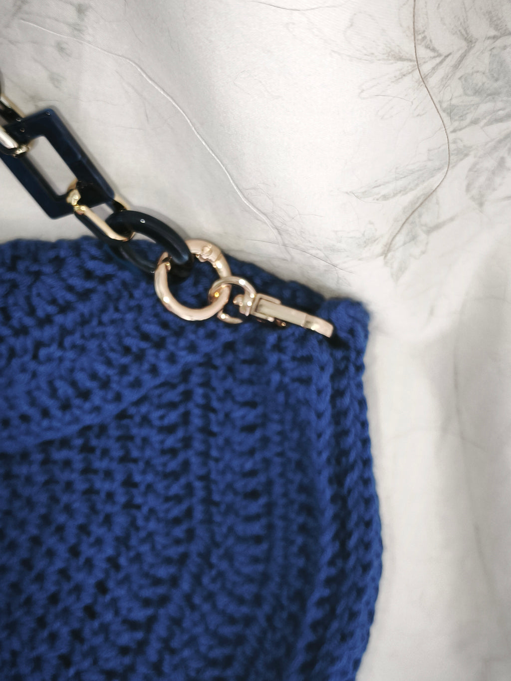 Small blue shoulder bag