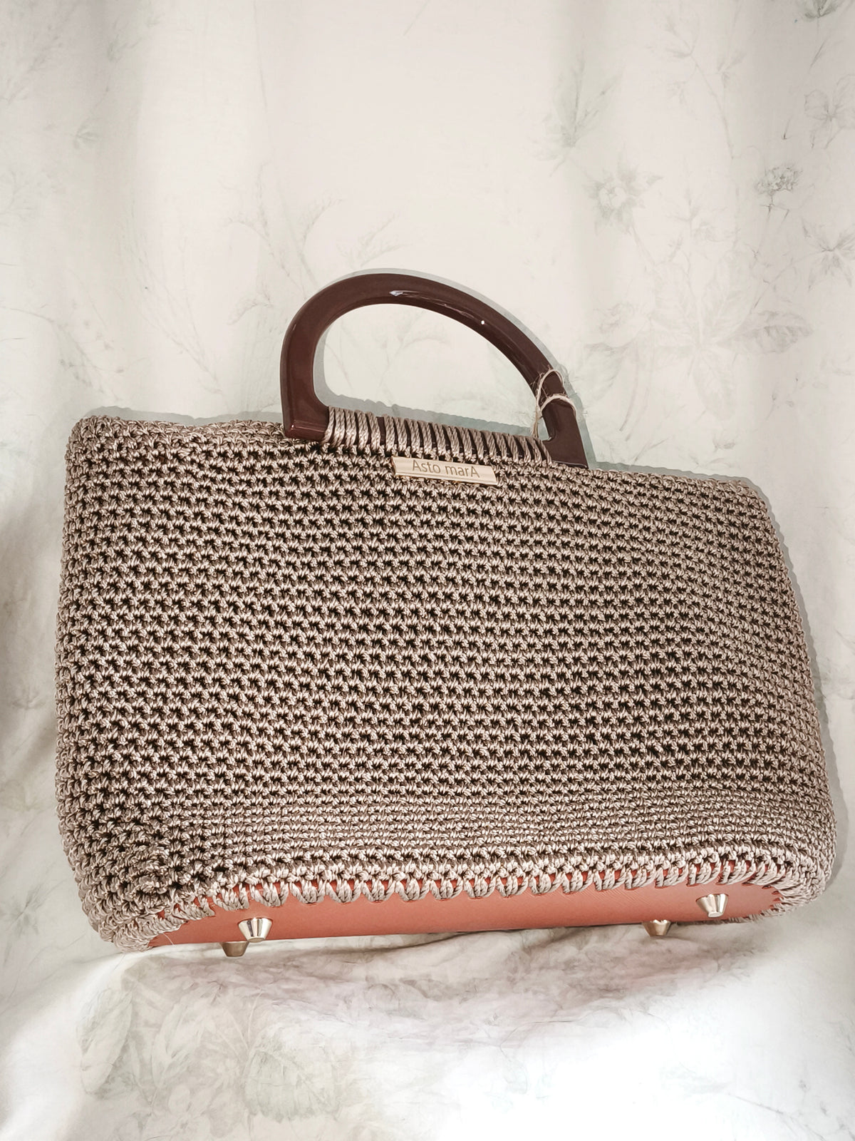 Beige brown handbag