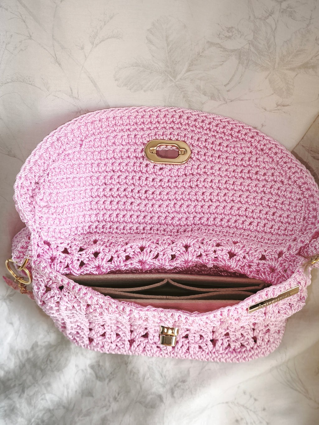 Small pink handbag
