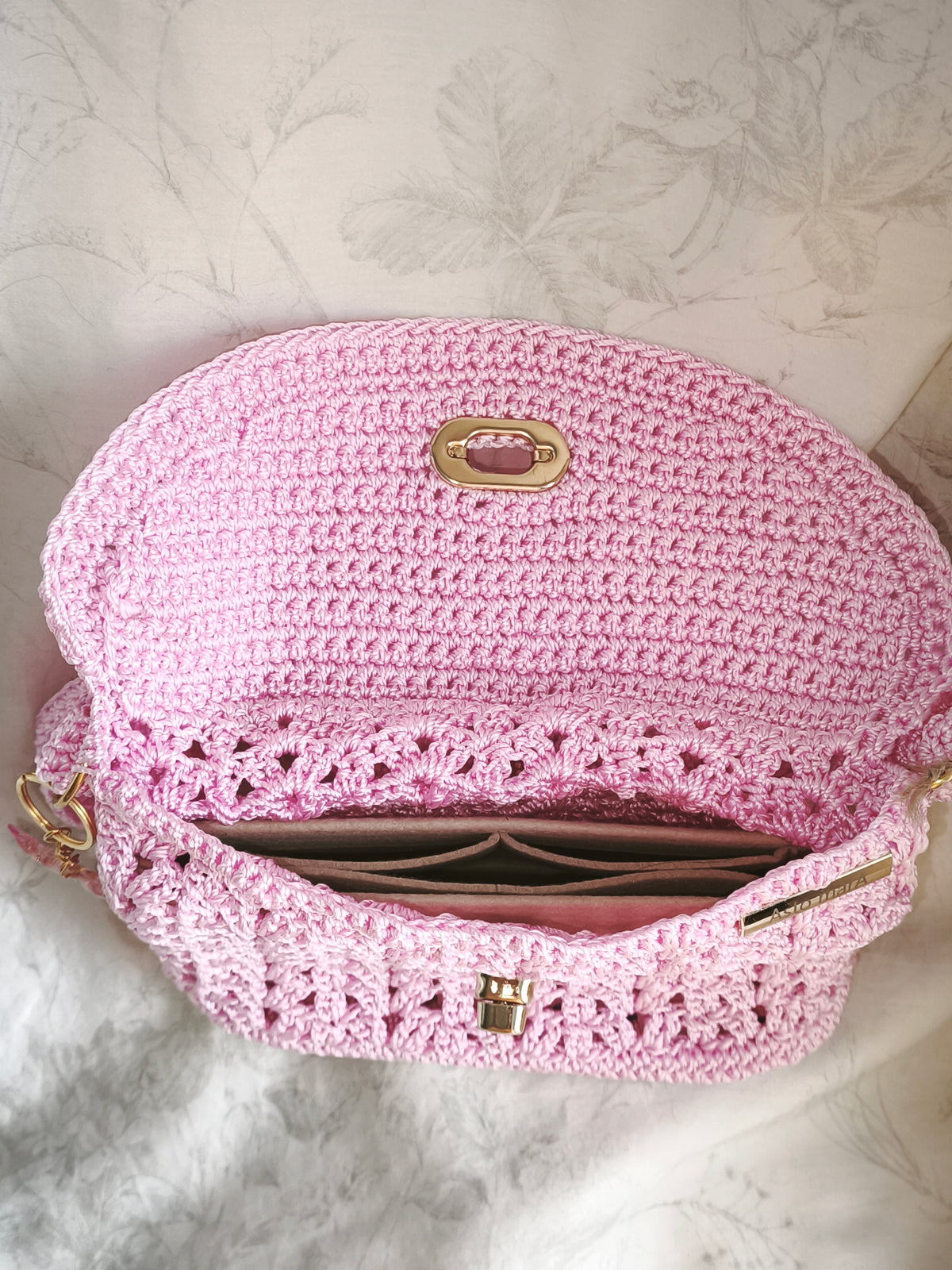 Small pink handbag