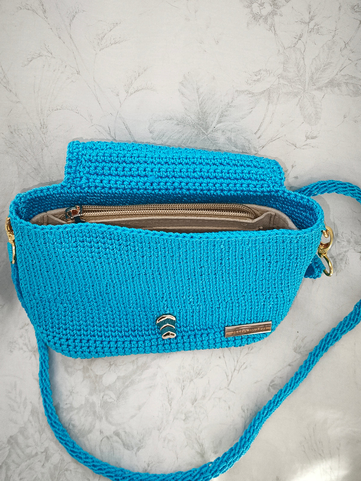 Small blue turquoise handbag clutch