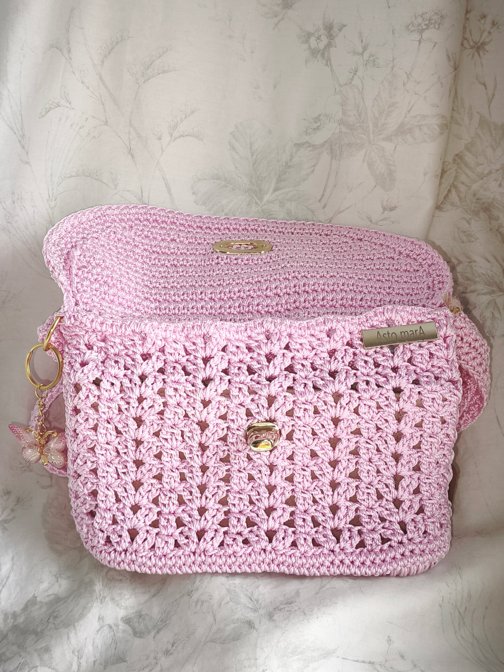 Small pink handbag