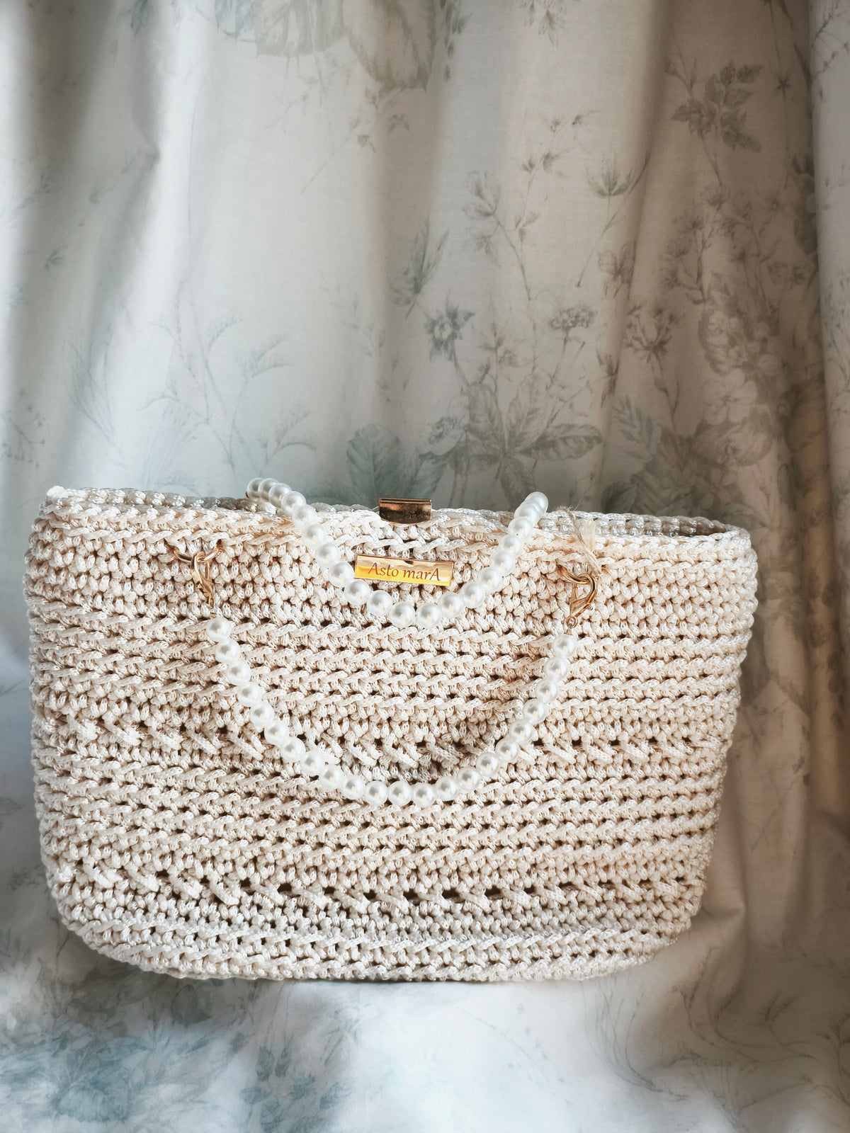 Cream handbag