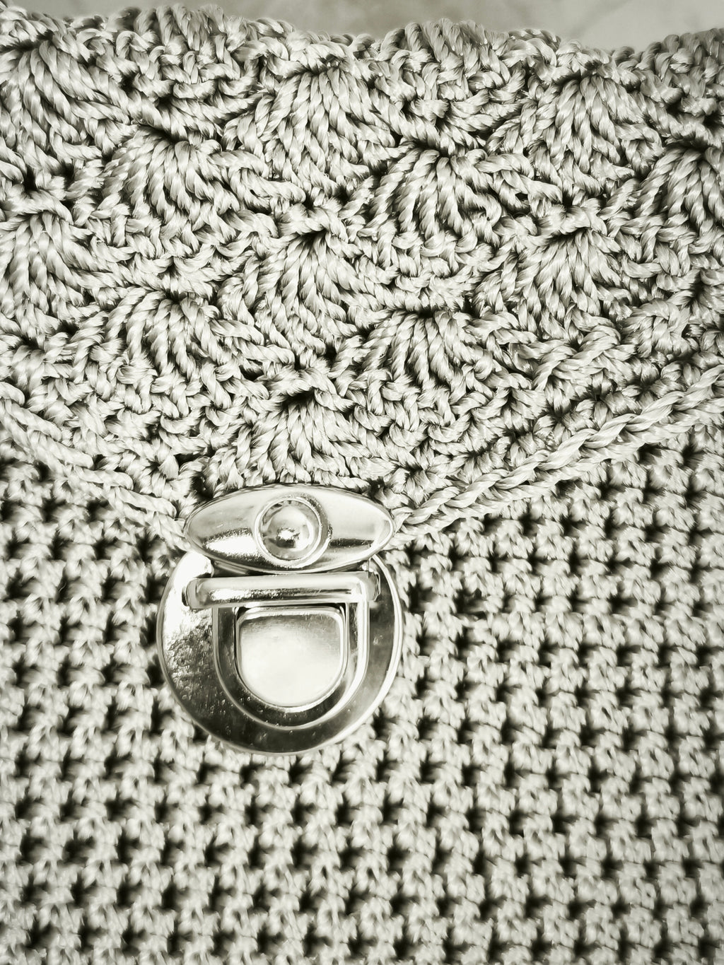 Silver h rose handbag