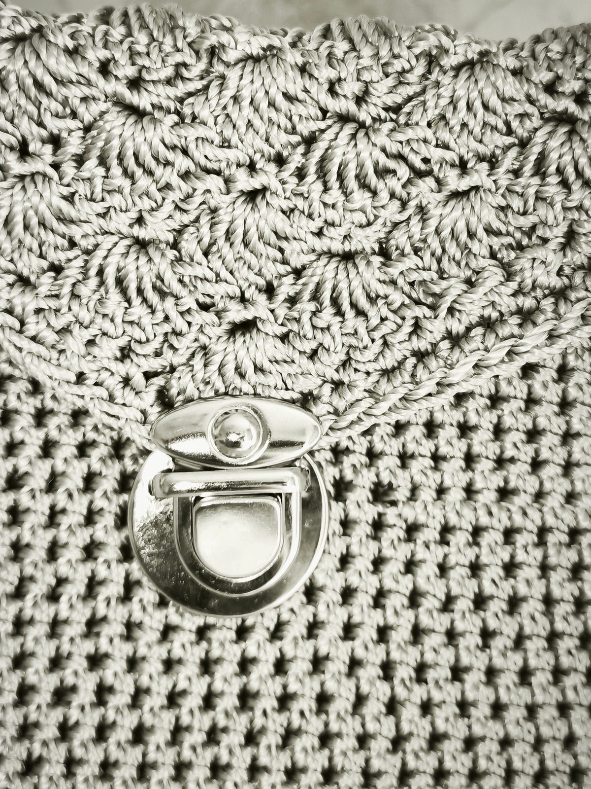 Silver h rose handbag