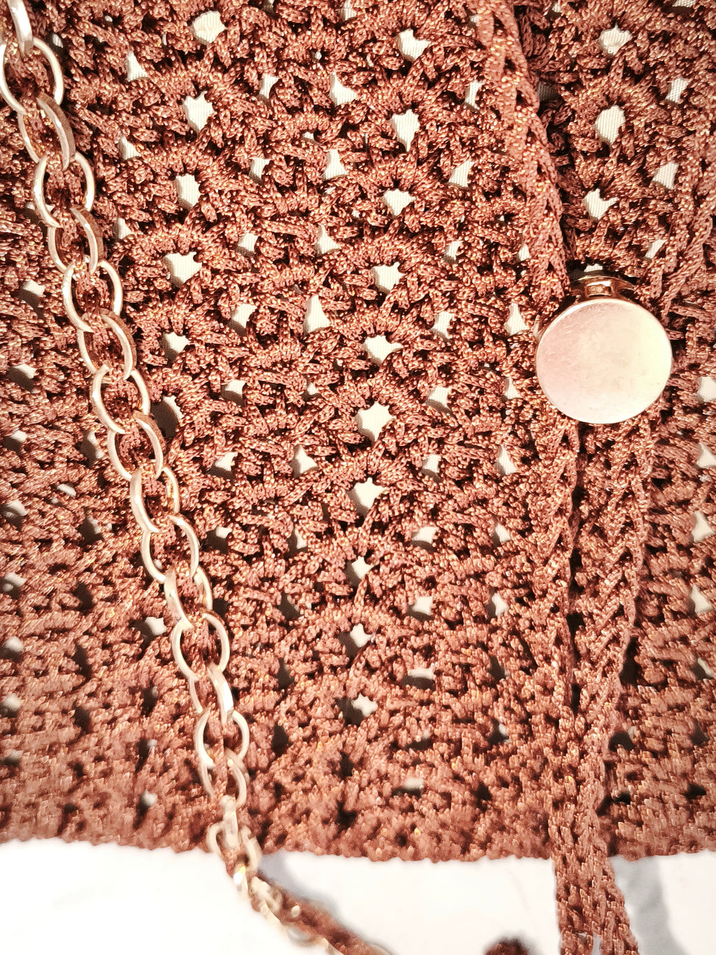Small golden brown shoulder bag