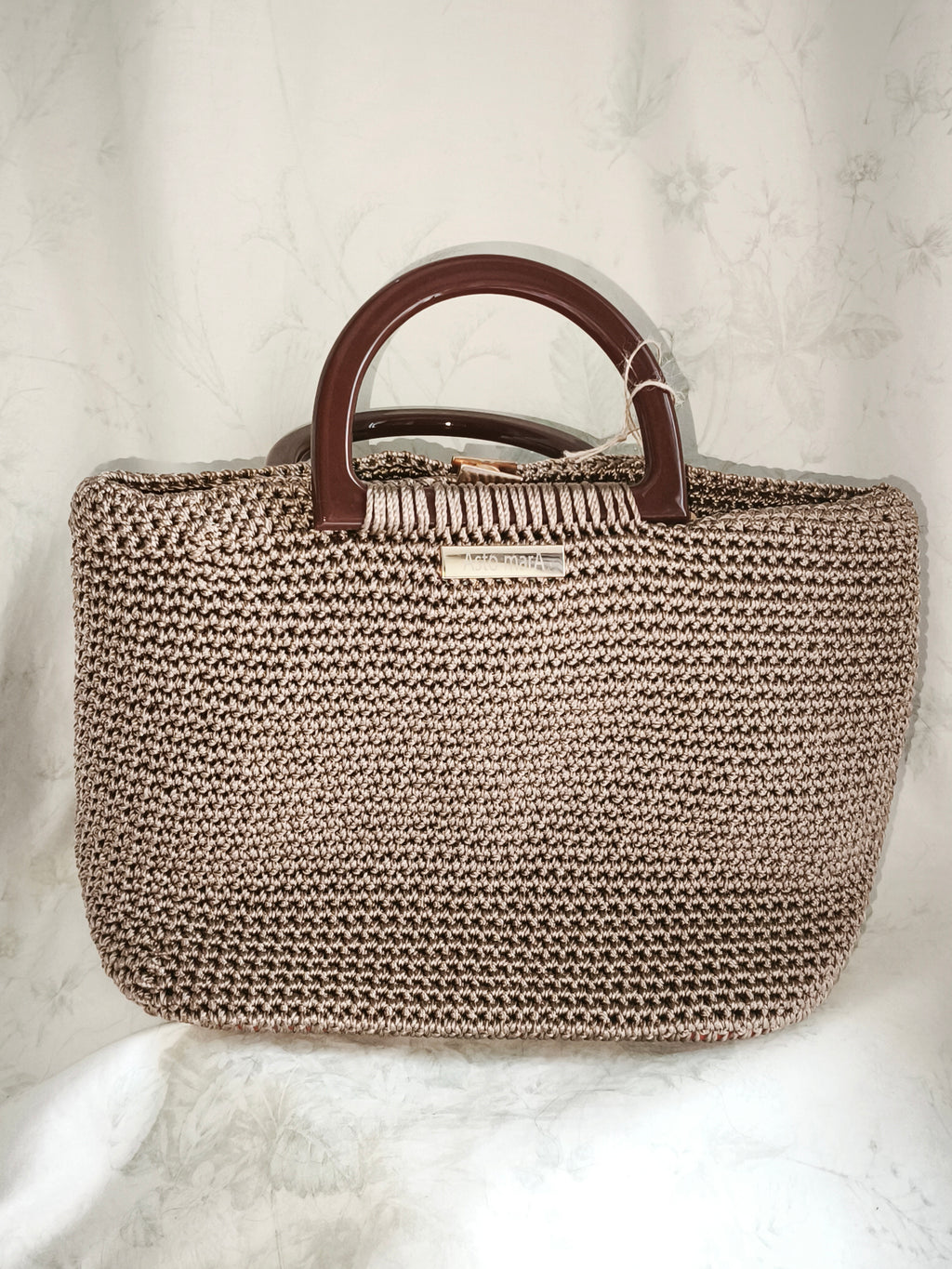 Beige brown handbag