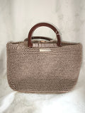 Beige brown handbag