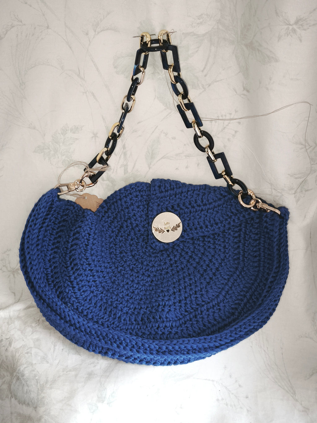 Small blue shoulder bag