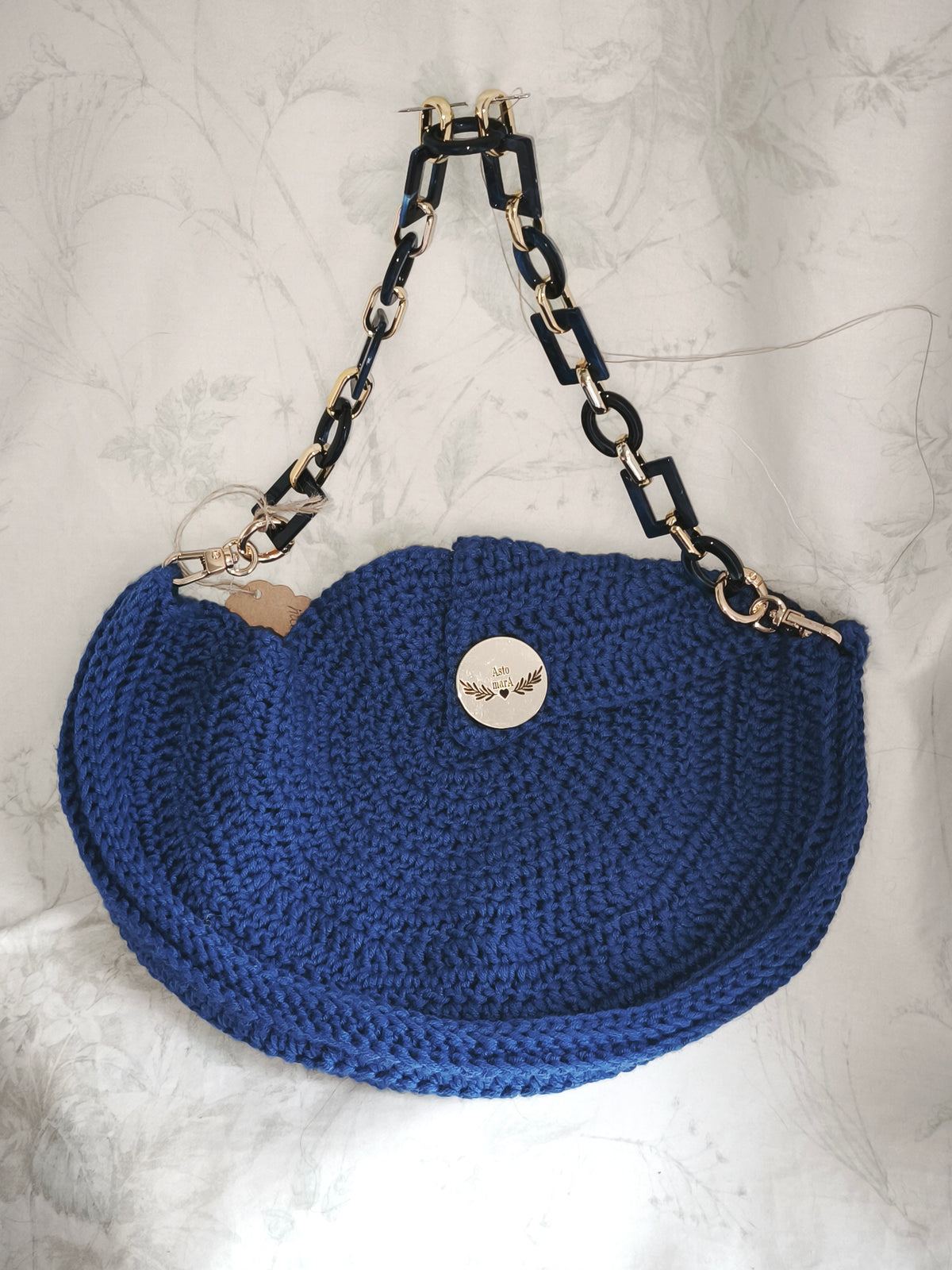 Small blue shoulder bag