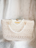 Cream handbag