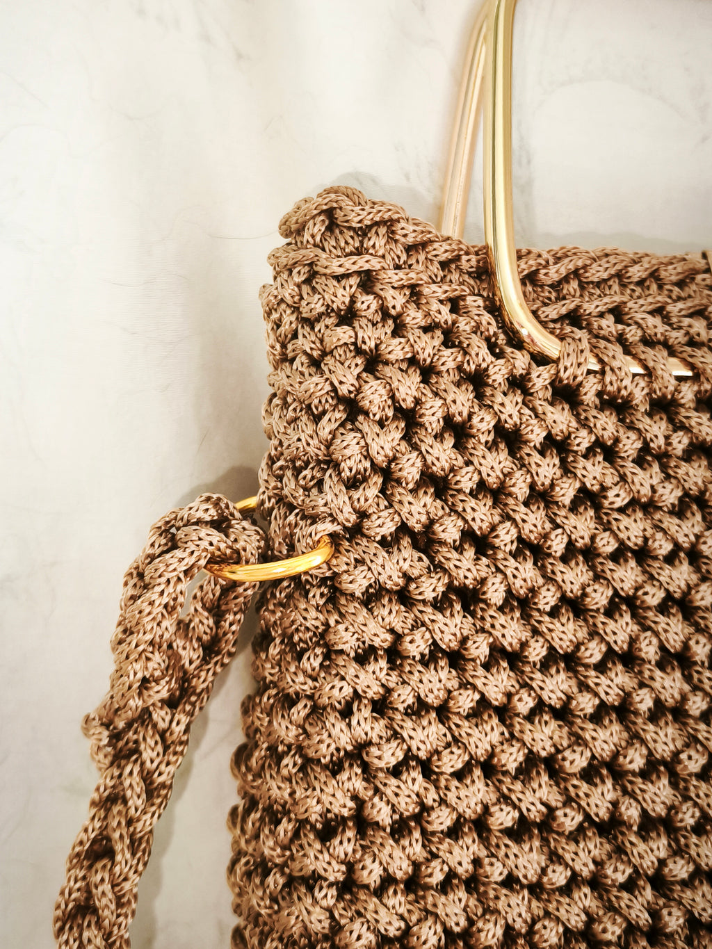 Small gold handle handbag