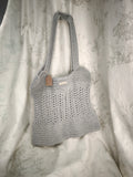 Silver grey shopper bag