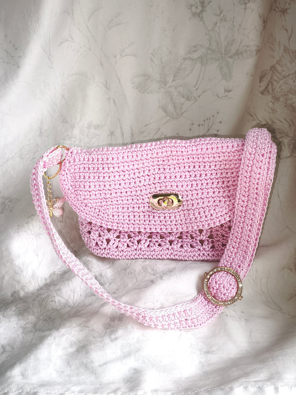 Small pink handbag